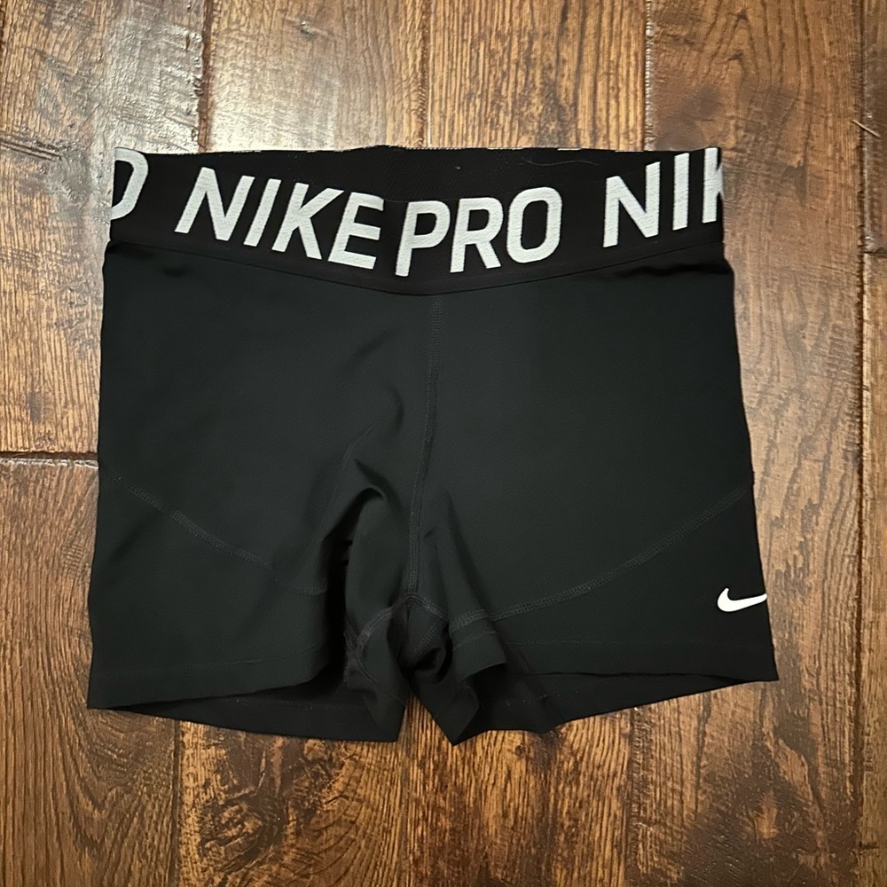 Nike Dri-FIT Black Shorts with White Accents